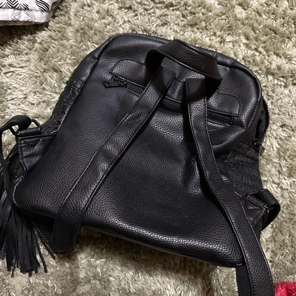 Steve Madden Black Embossed Backpack - Picture 2 of 2